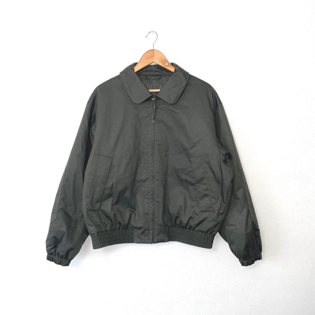 UNIQLO U パフテックショートブルゾン カーキ L 中綿 ジップアップ