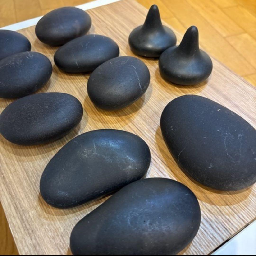 アリゾナ セドナ産 高品質玄武岩 36個セット ホットストーンマッサージ用