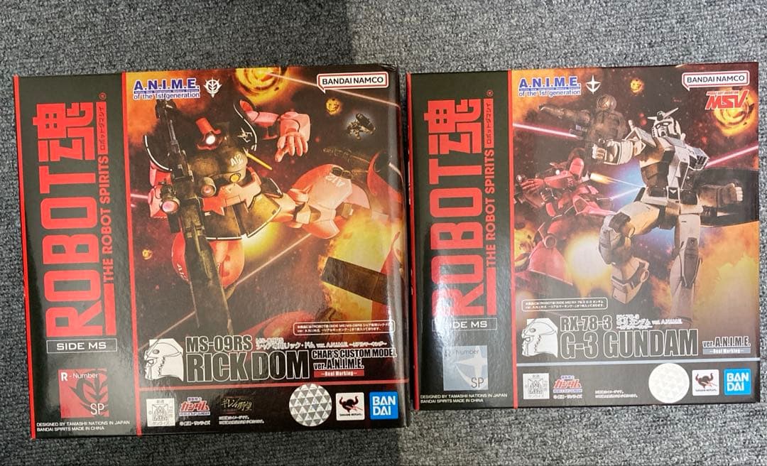 ロボット魂　MS-09RS リックドム、RX-78-3 G-3 ガンダム