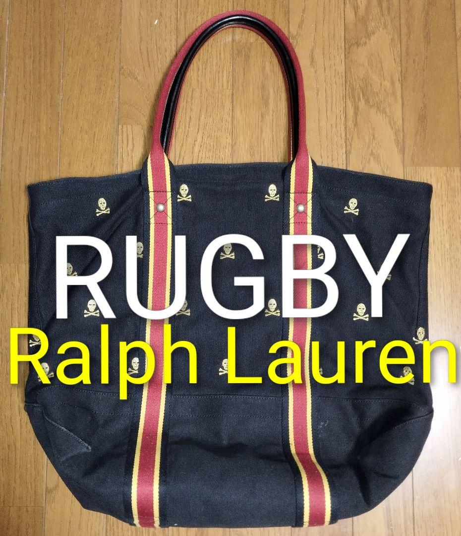 ラグビー◇ラルフローレン◇キャンバストートバッグ◇ブラック◇スカル◇希少◇格安