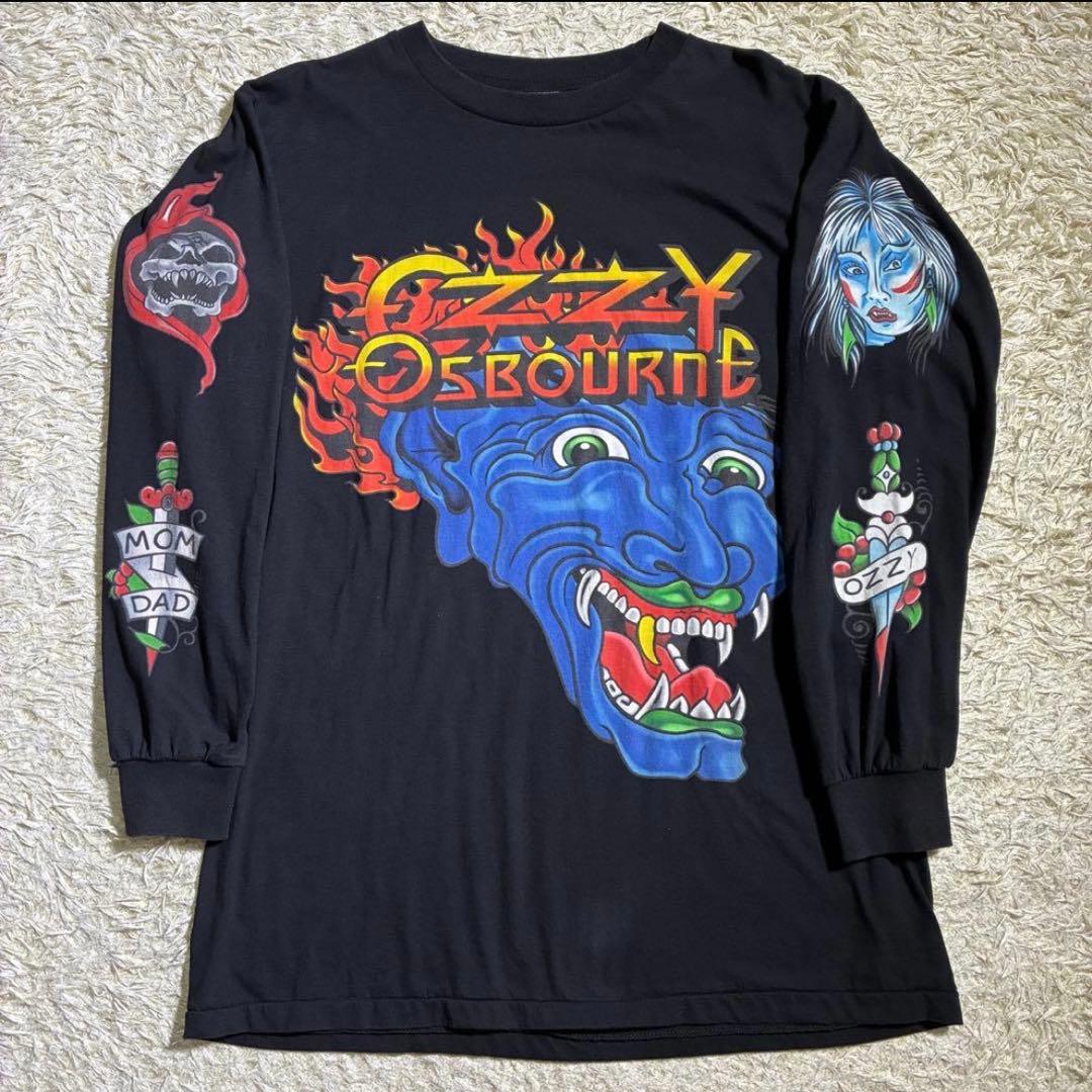 Ozzy Osbourne usa製 ロンT Lサイズ 両面プリント デカロゴ - メルカリ