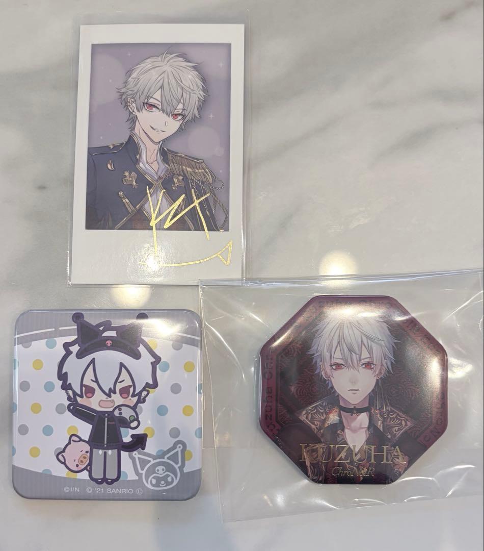 にじさんじ 葛葉 缶バッジ 箔押しサイン入りチェキ風カードセット