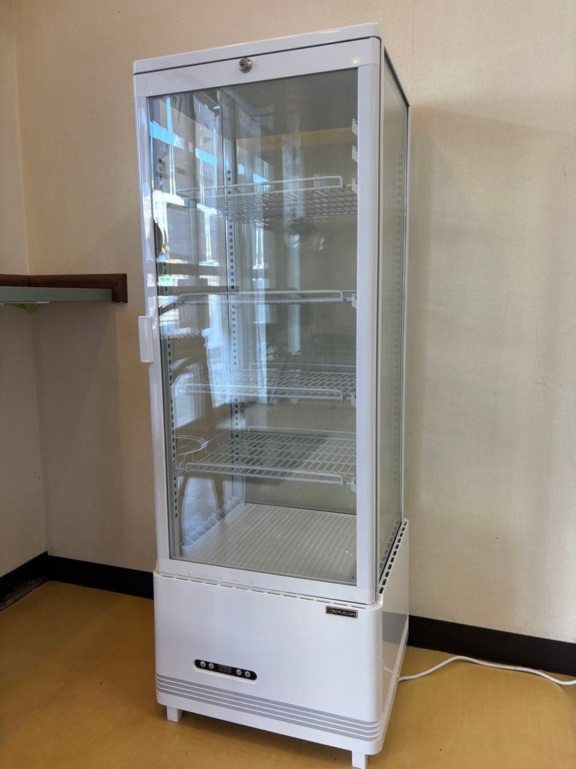レマコム 4面ガラス　冷蔵ショーケース120L ホワイト Amazon | レマコム 4面ガラス冷蔵ショーケース フォーシーズンシリーズ