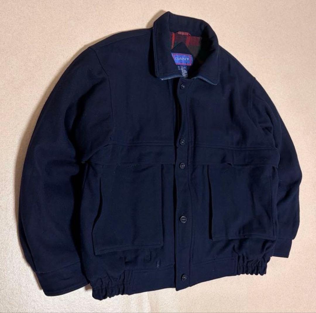 短丈 90s GANT Melton Wool Harrinton Jacket - メルカリ