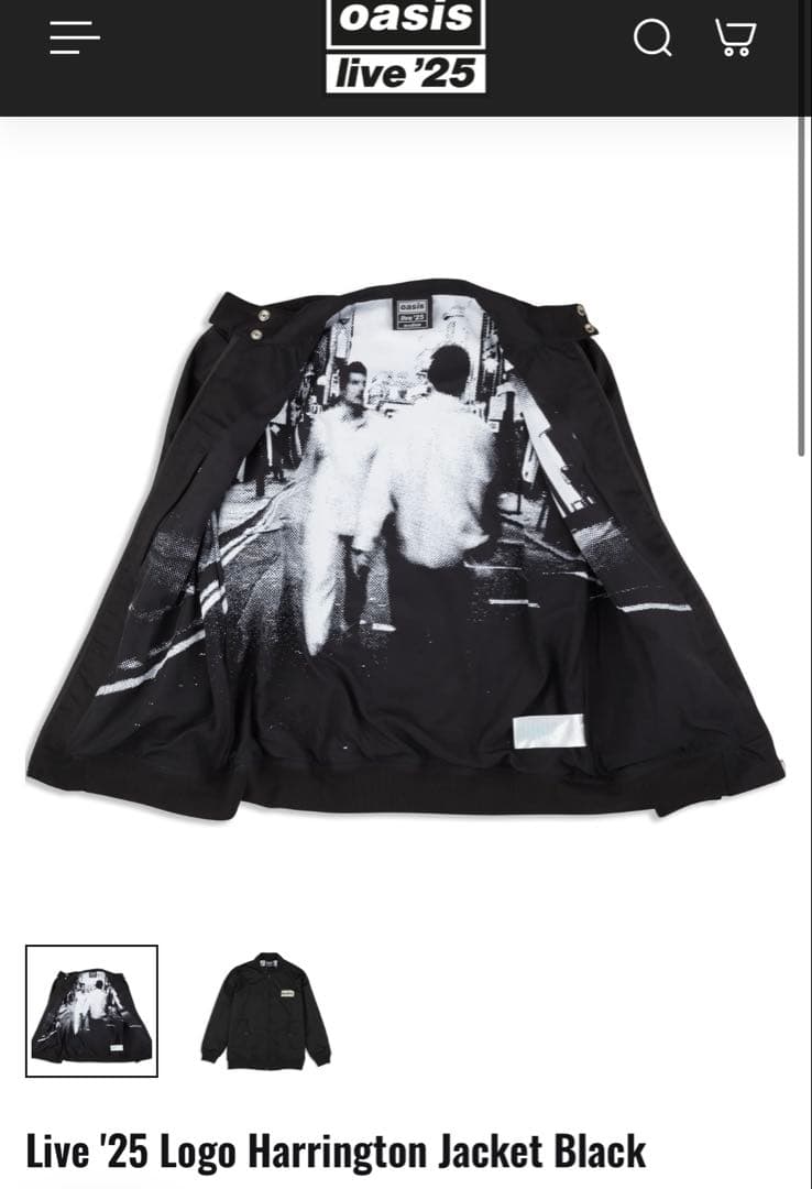 ミュージシャン Oasis Live '25 Logo Harrington Jacket