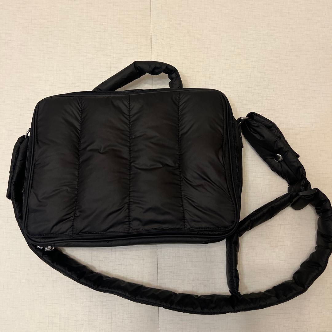 【美品】calin カラン マザーズバッグ ブラック キルティング マグネット式