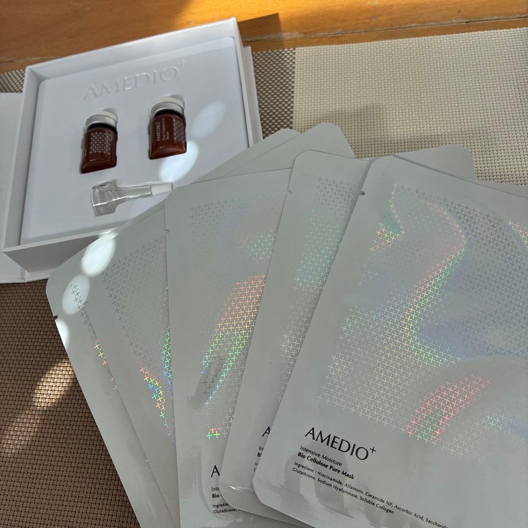 AMEDIO バイオセルロース ピュアマスク ＆ ピュアビタミンC13セラム