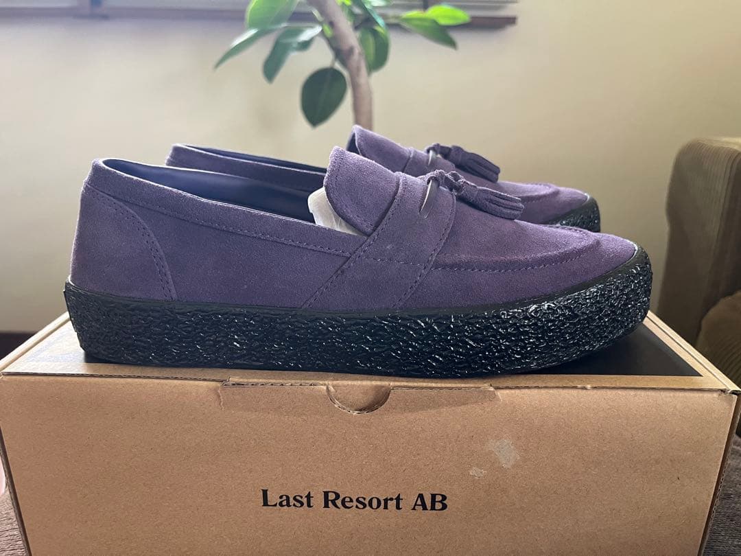 Last Resort AB suede パープル　ローファー　26.5cm