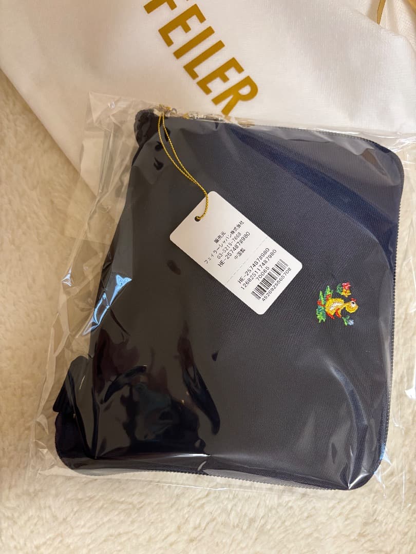 学校フェイラー ハイジ 携帯バッグ エコバッグ ギンガムネイビー 紺