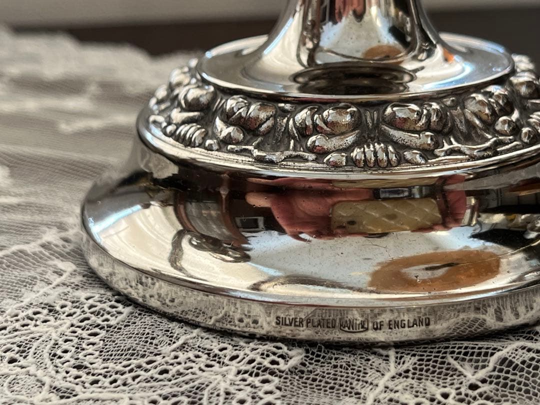 UK イギリス シルバープレート 燭台 キャンデラブラ 優雅 二灯 | 激安