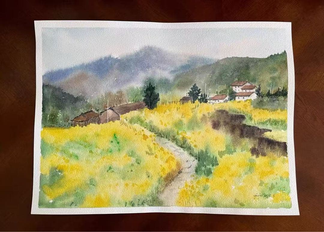 風景 水彩画 @！