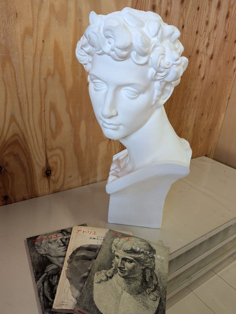 ジュリアーノ・メディチ　石膏像　60センチ　美品　デッサン　描き方3冊付