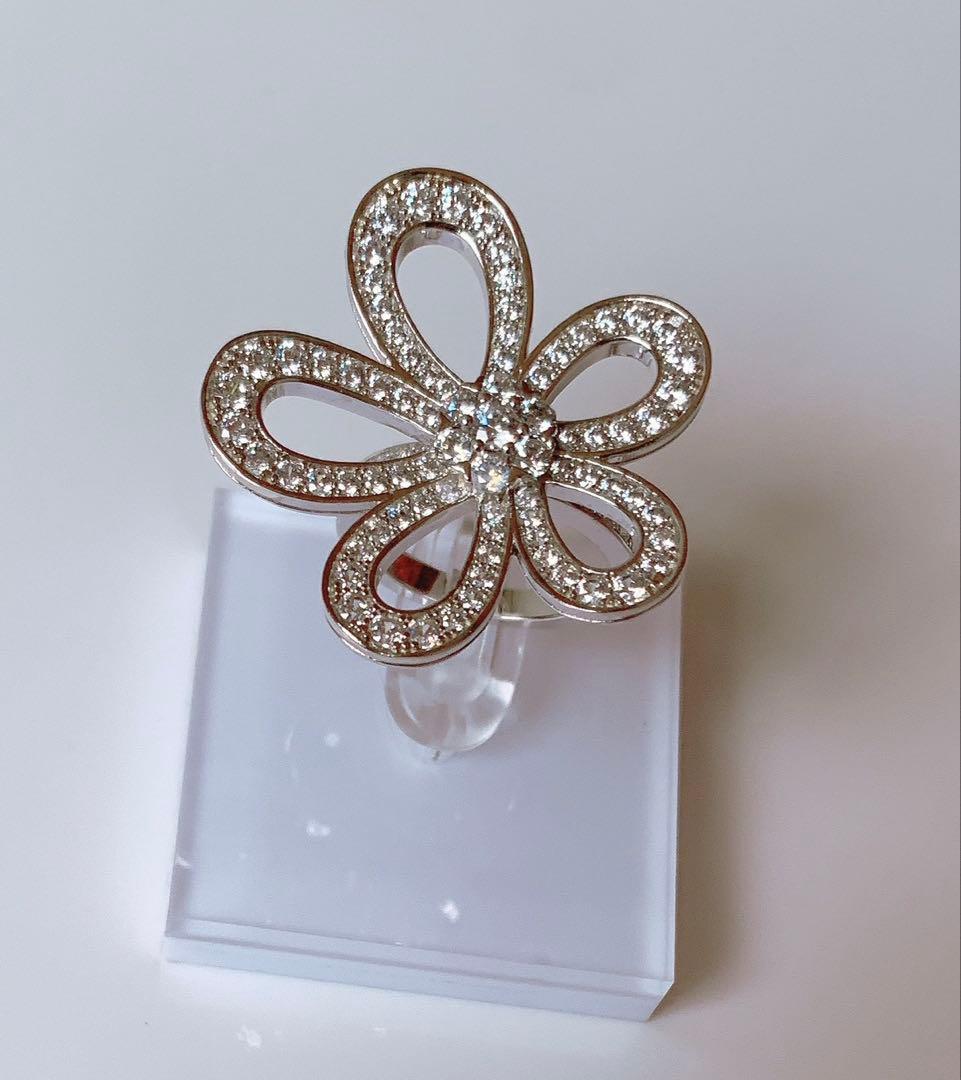 RG モアサナイト フラワー リング