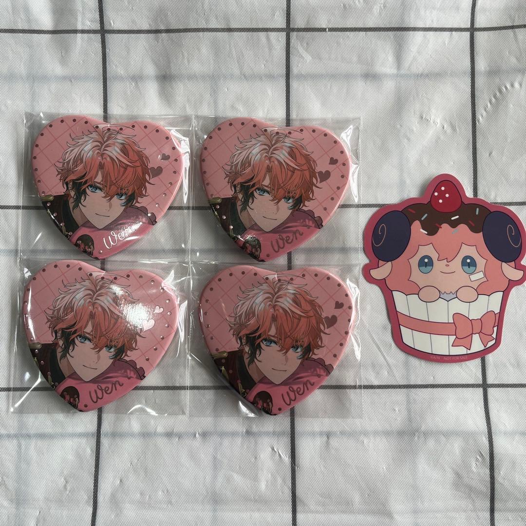 Melty Valentine バレンタイン ハート型缶バッジ 赤城ウェン - メルカリ