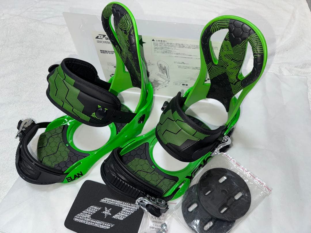 未使用 ELAN スノーボード バインディング XENON S/M グリーン