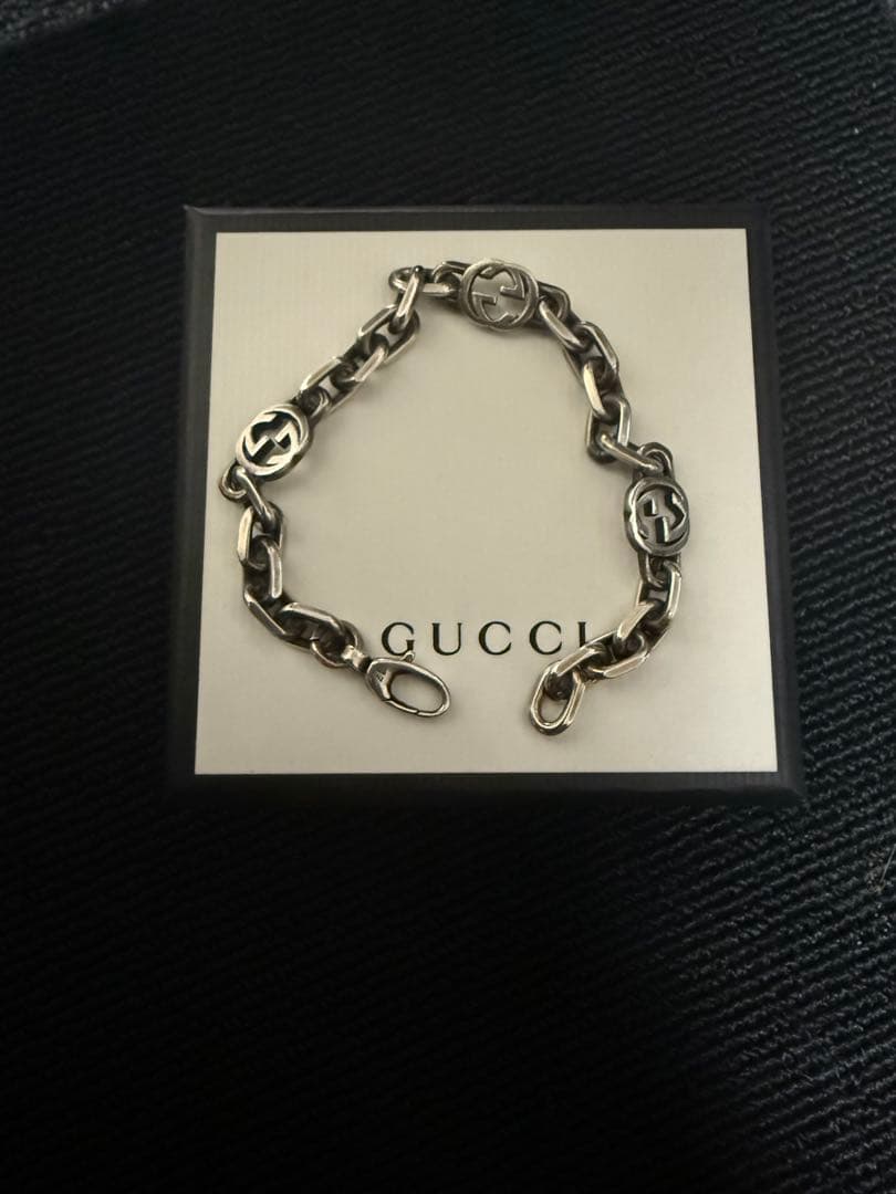 GUCCI インターロッキング ブレスレット　 シルバー925 17号