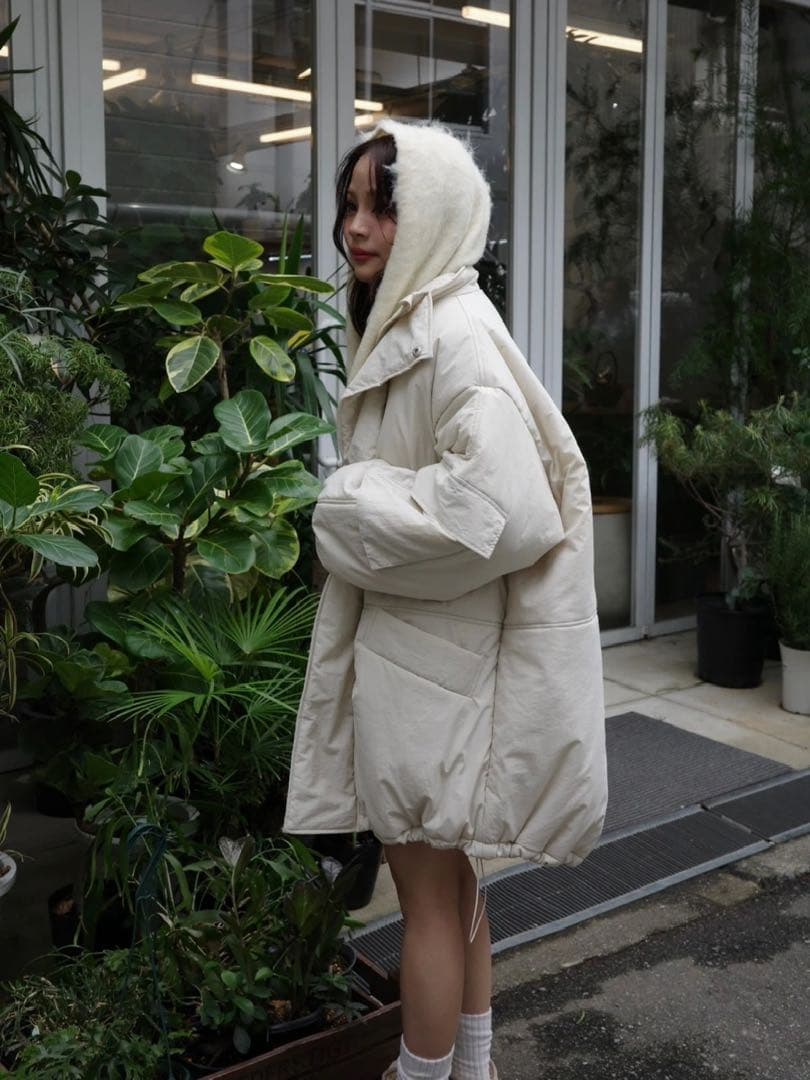 jumelle モンスターコート モヘアフードマフラー 2点セット