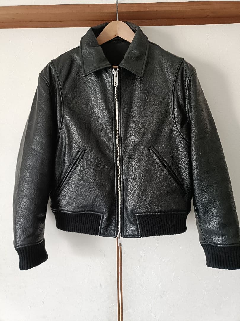 ZARA 黒 フェイクレザー パフジャケット　M