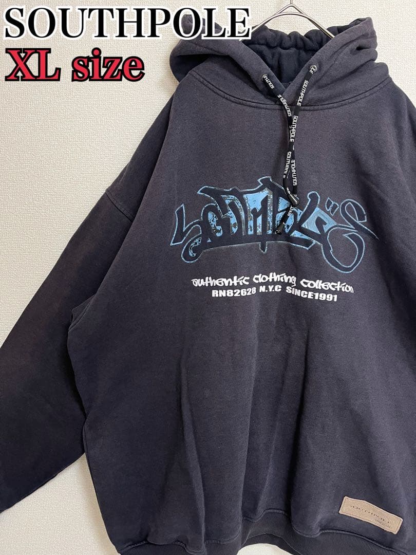 【00's】southpole パーカー サウスポール ネイビー オーバーサイズ