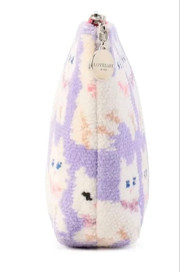 新品タグ付き フェイラー FEILER モフモフネコチャン 舟形ポーチ M