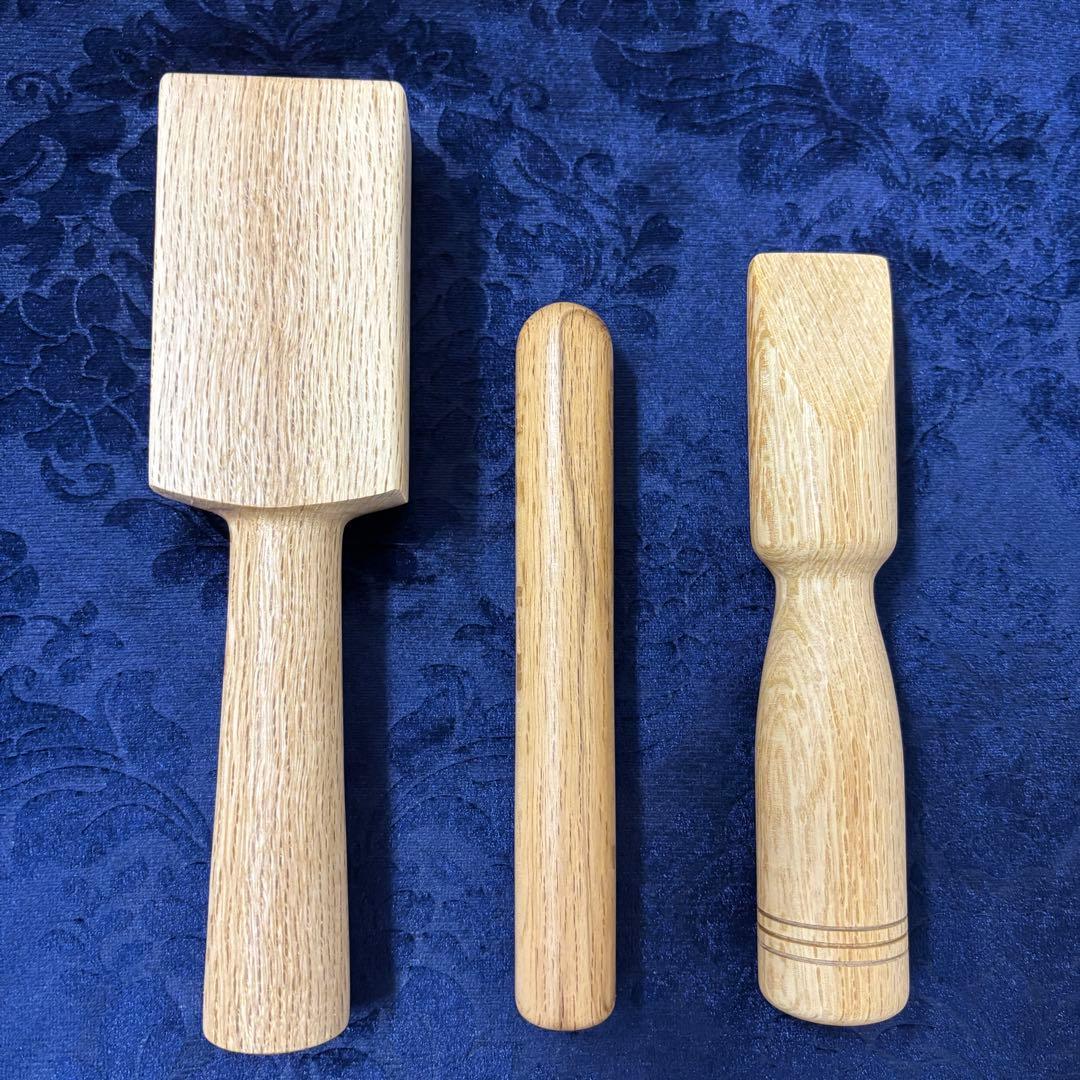 320番仕上げ 木刀や鉋台として有名な木材！白樫のトークセン3点セット