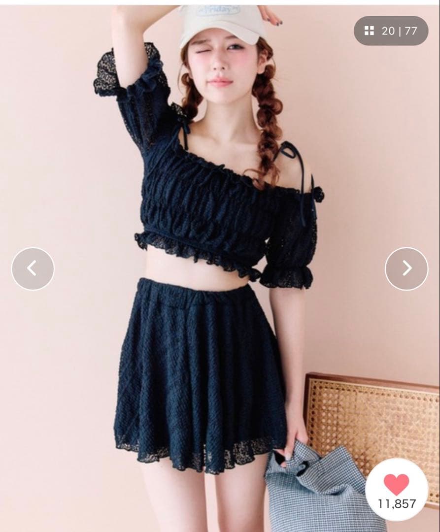 Olive des Olive レースシャーリングswim wear