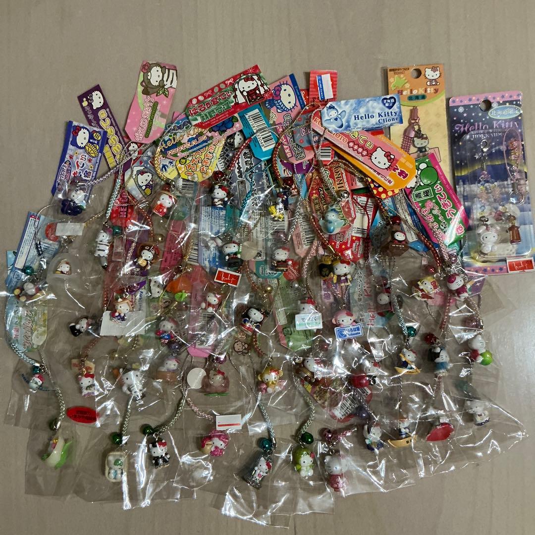 ご当地キティ ストラップ レア 根付け 48個 まとめ売り