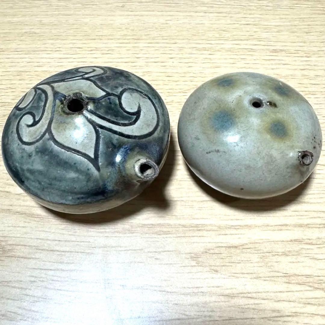 水滴　陶器　沖縄工芸品？ 先日投稿した水滴。水を入れる時は水に沈めます。 #陶芸 #工芸 #器
