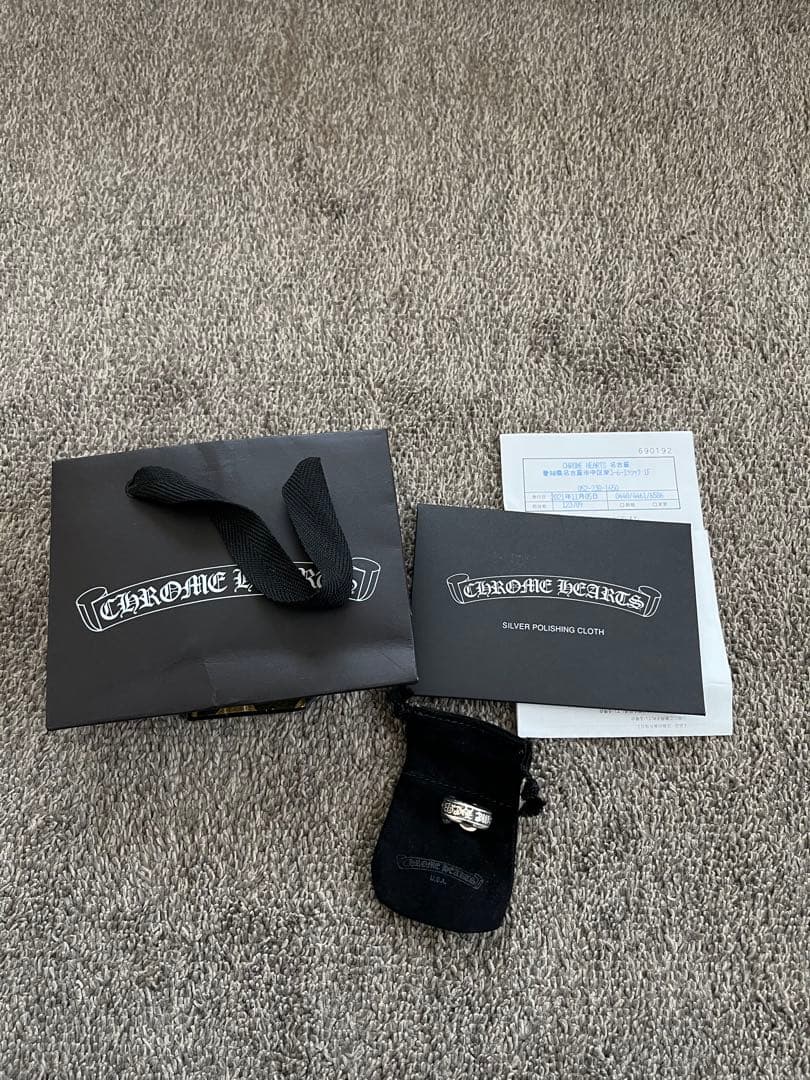 【インボイス原本付属】クロムハーツ　スクロールラベルリングスモール CHROME HEARTS クロムハーツ スクロールラベルリング スモール SCROLL