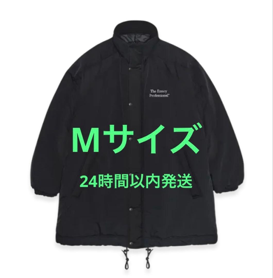 ジャケット・アウター ENNOY PADDED NYLON BENCH COAT BLACK