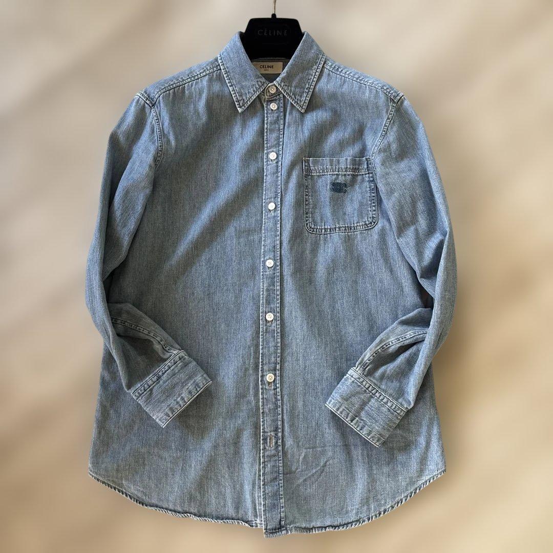 CELINE トリオンフデニムシャツ S