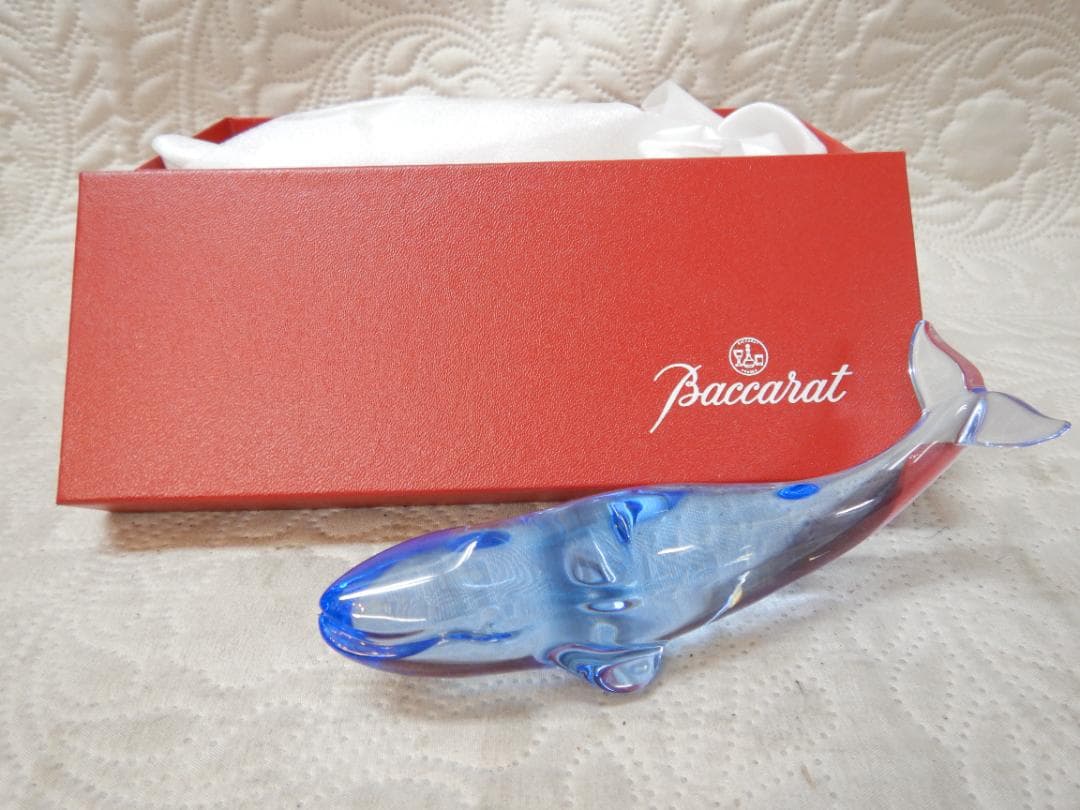 Baccarat 　バカラ　ホエール　クジラ　ガラス彫刻 　約16cm