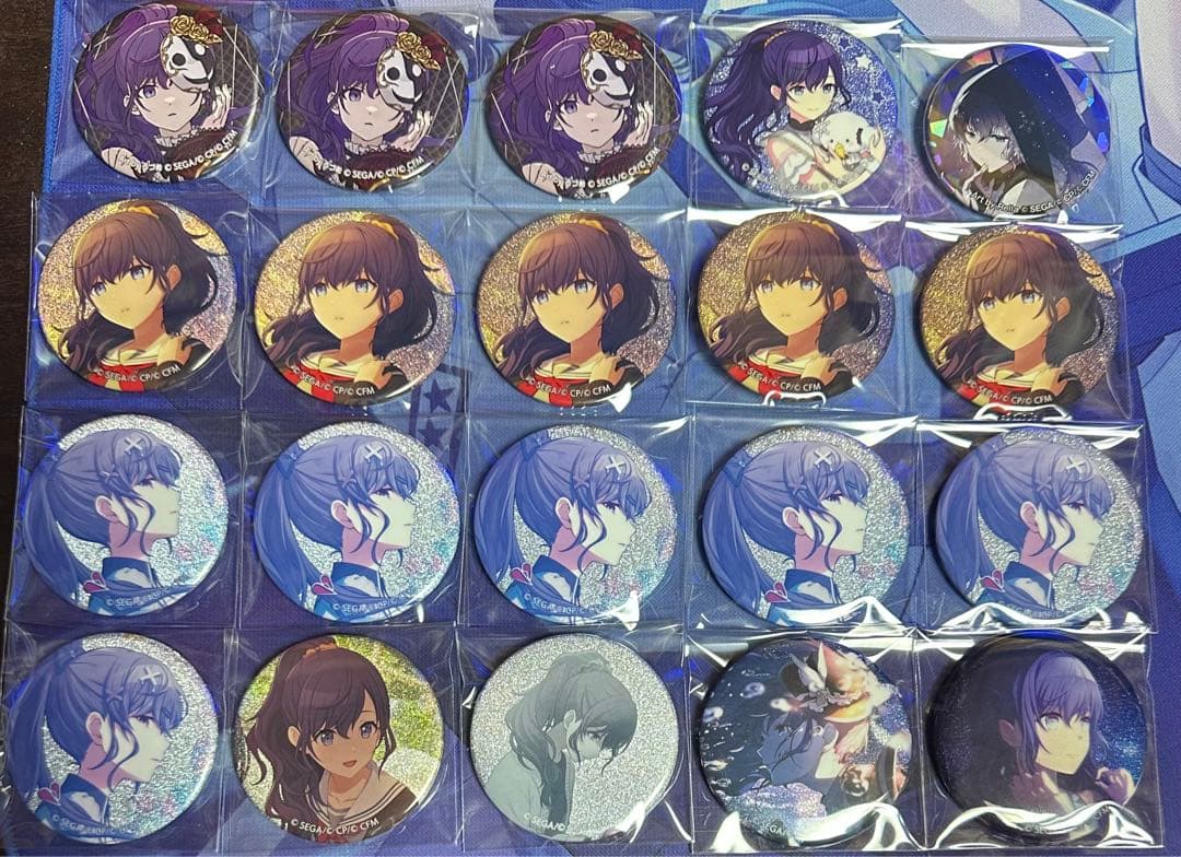 プロセカ グリッター缶バッジ 朝比奈まふゆ