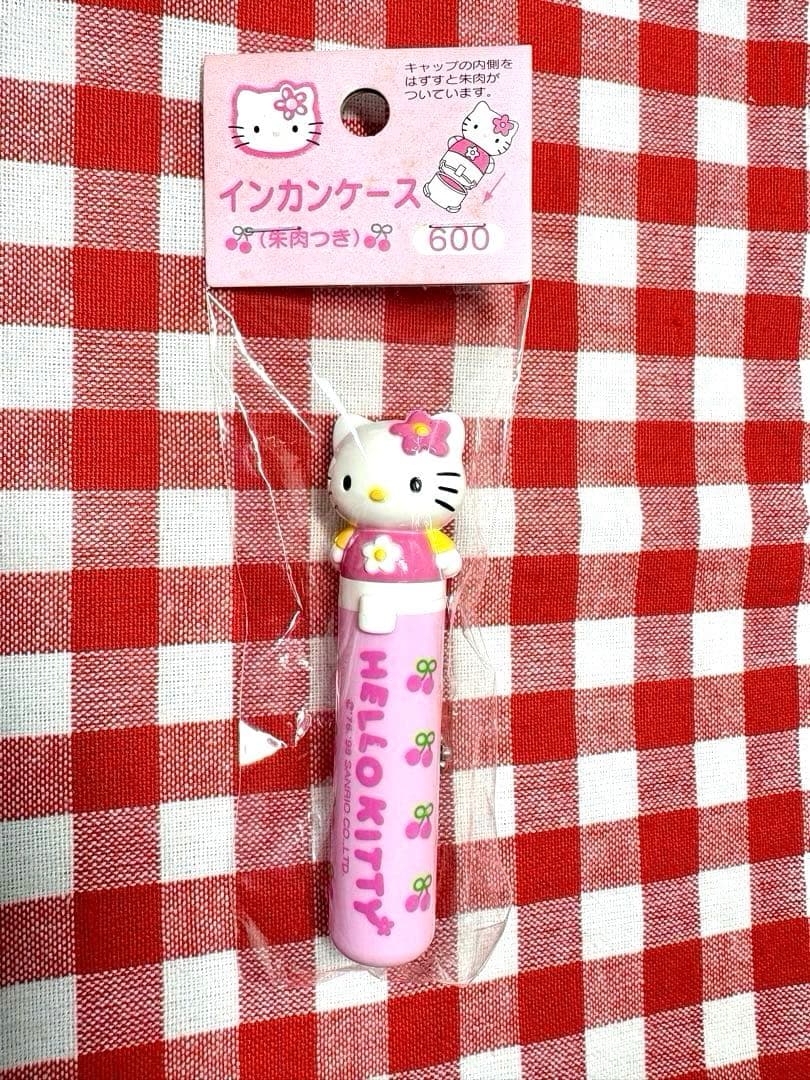 レトロ　入手困難　サンリオ　キティ　カオハナ　さくらんぼキティ　印鑑ケース