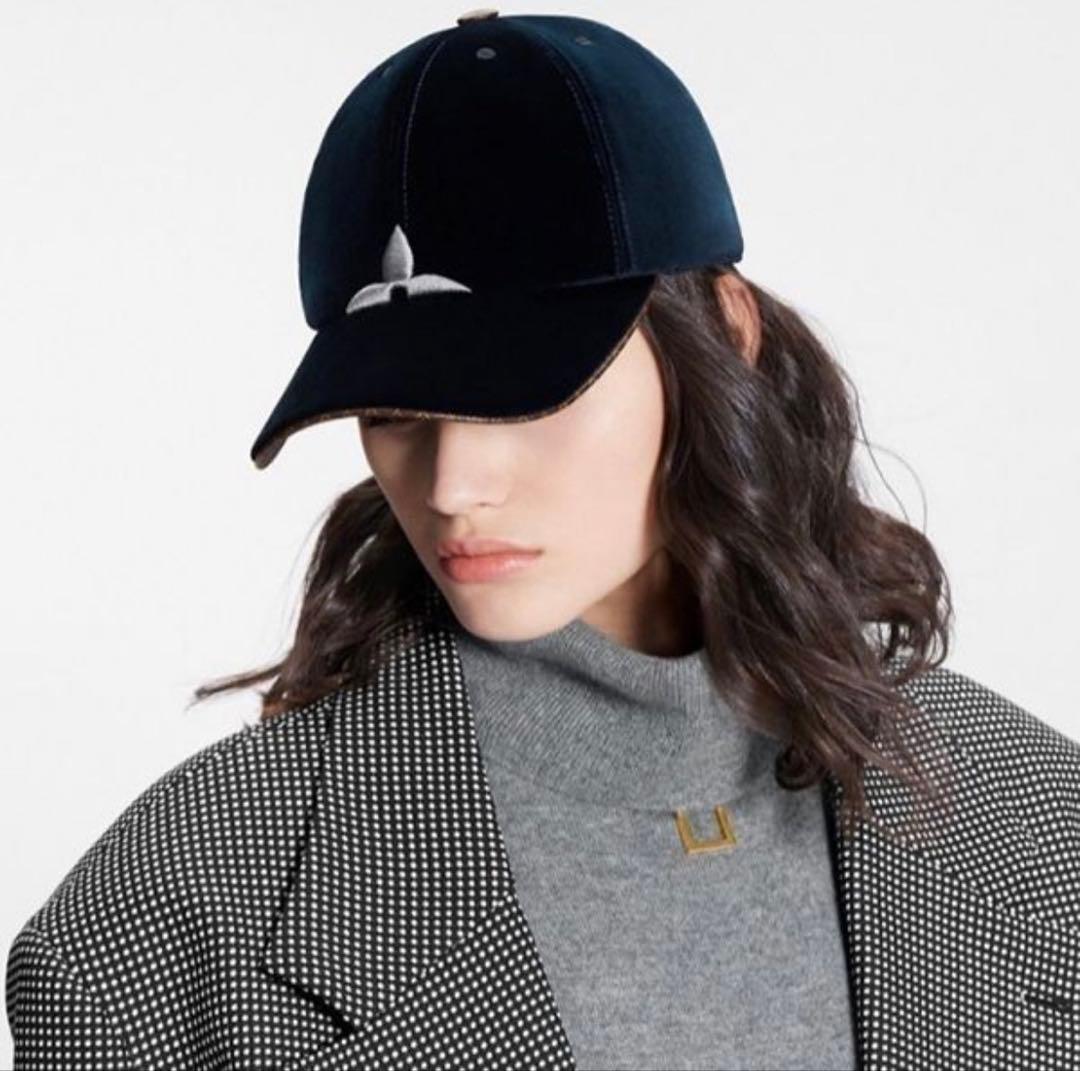最終価格！ LOUIS VUITTON モノグラム ベロア キャップ