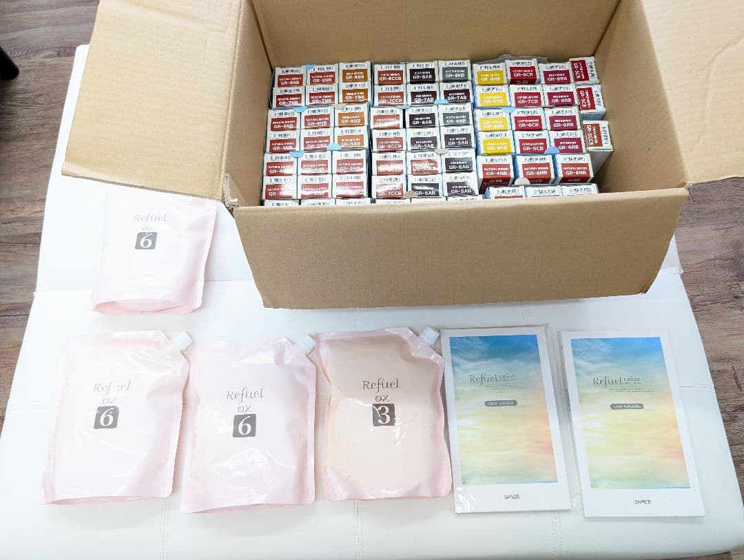 リフュール グレイカラー72本+OX４本+カラーチャート２冊 2025年5月購入 リフュール グレイカラー 新規導入セット《カラーチャート付き》フリー