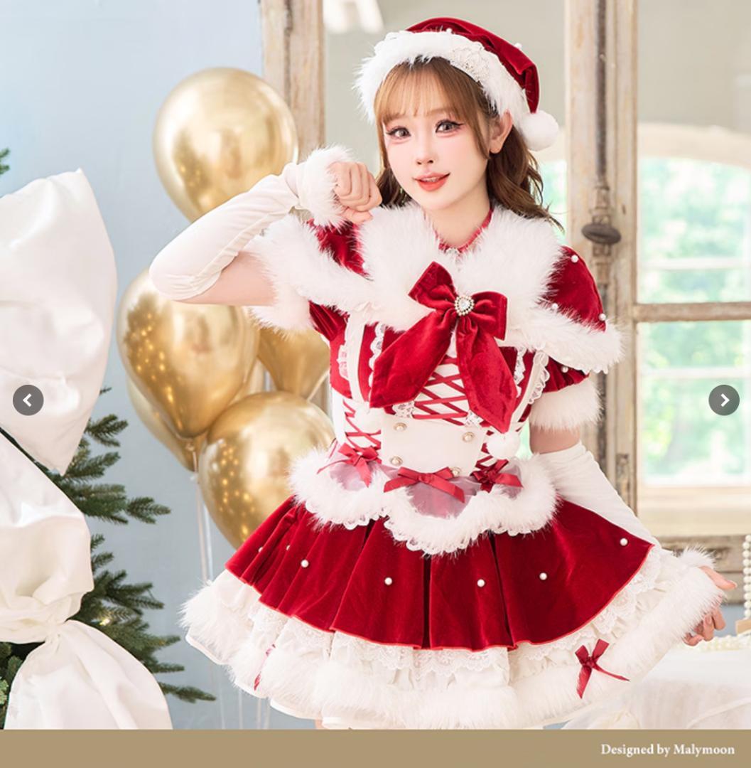 Malymoon ベルベットフルールパールサンタ コスプレ ML サンタコス 1～3営業日で発送】ベルベットフルールパールサンタ《クリスマス