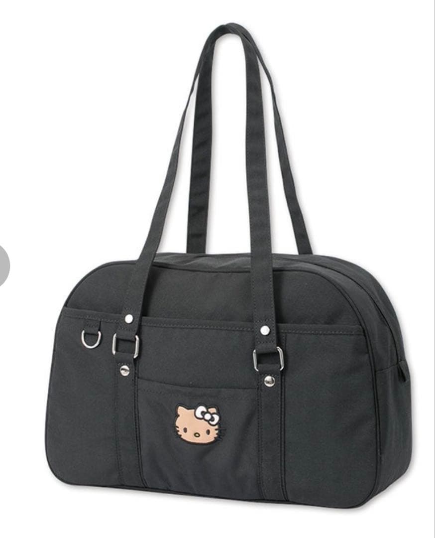 アベイル　日焼けキティ ブラック ボストンバッグ