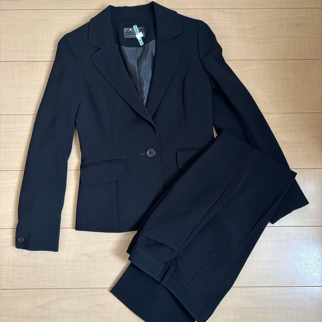 エニィスィス✱黒　パンツスーツセット　フォーマル　ブラックフォーマル ニッセン（nissen） 喪服 レディース 礼服 ブラックフォーマル パンツ