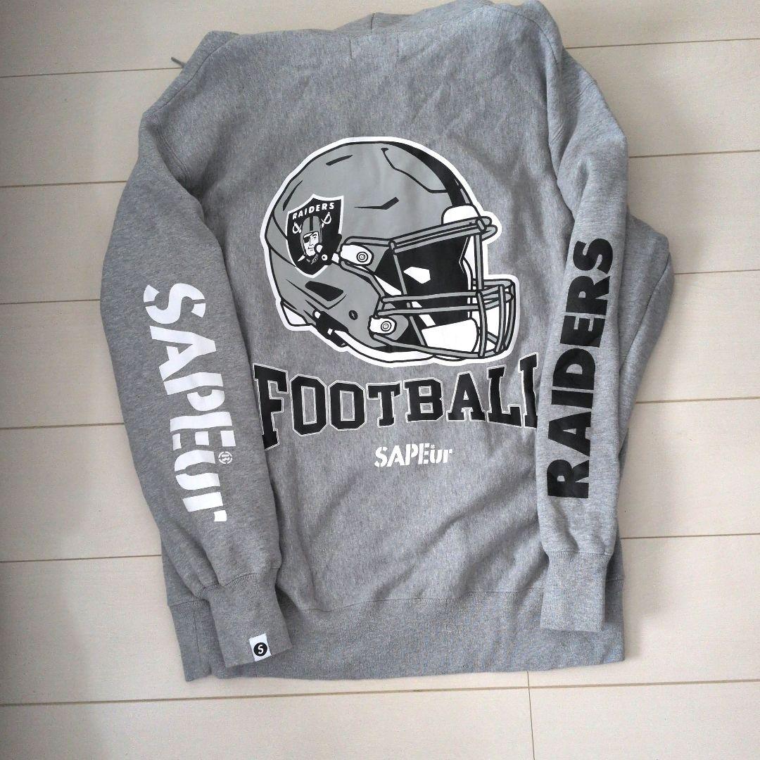 SAPEur フットボール レイダース パーカー グレー NFL レイダース パーカー/スウェット メンズ - NFL | セレクション公式