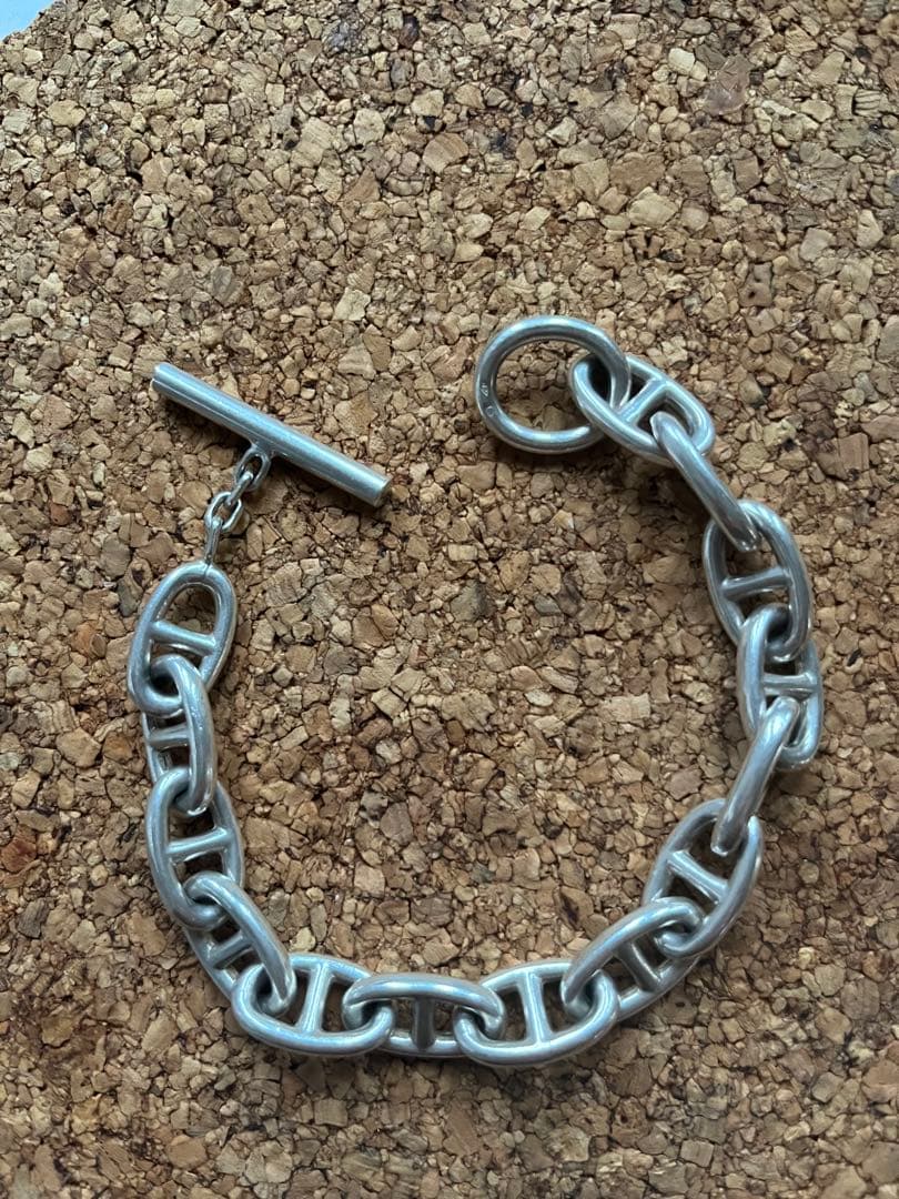 ビンテージ　シルバー リンクチェーンブレスレット