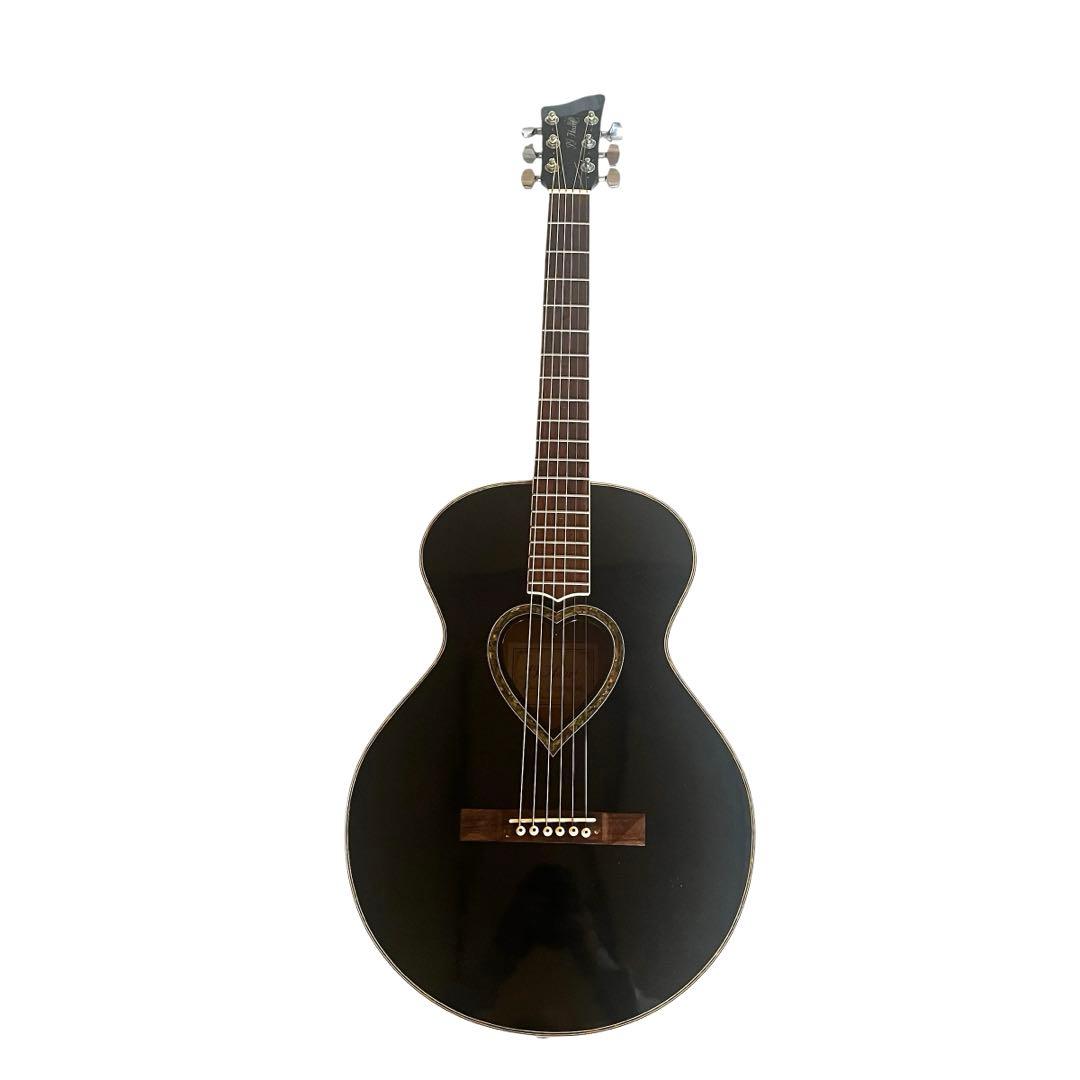 ハート型 ホール　ブラック アコースティックギター　JJ HEART JJ heart ギター(黒) ハート型 ホール ブラック アコースティック