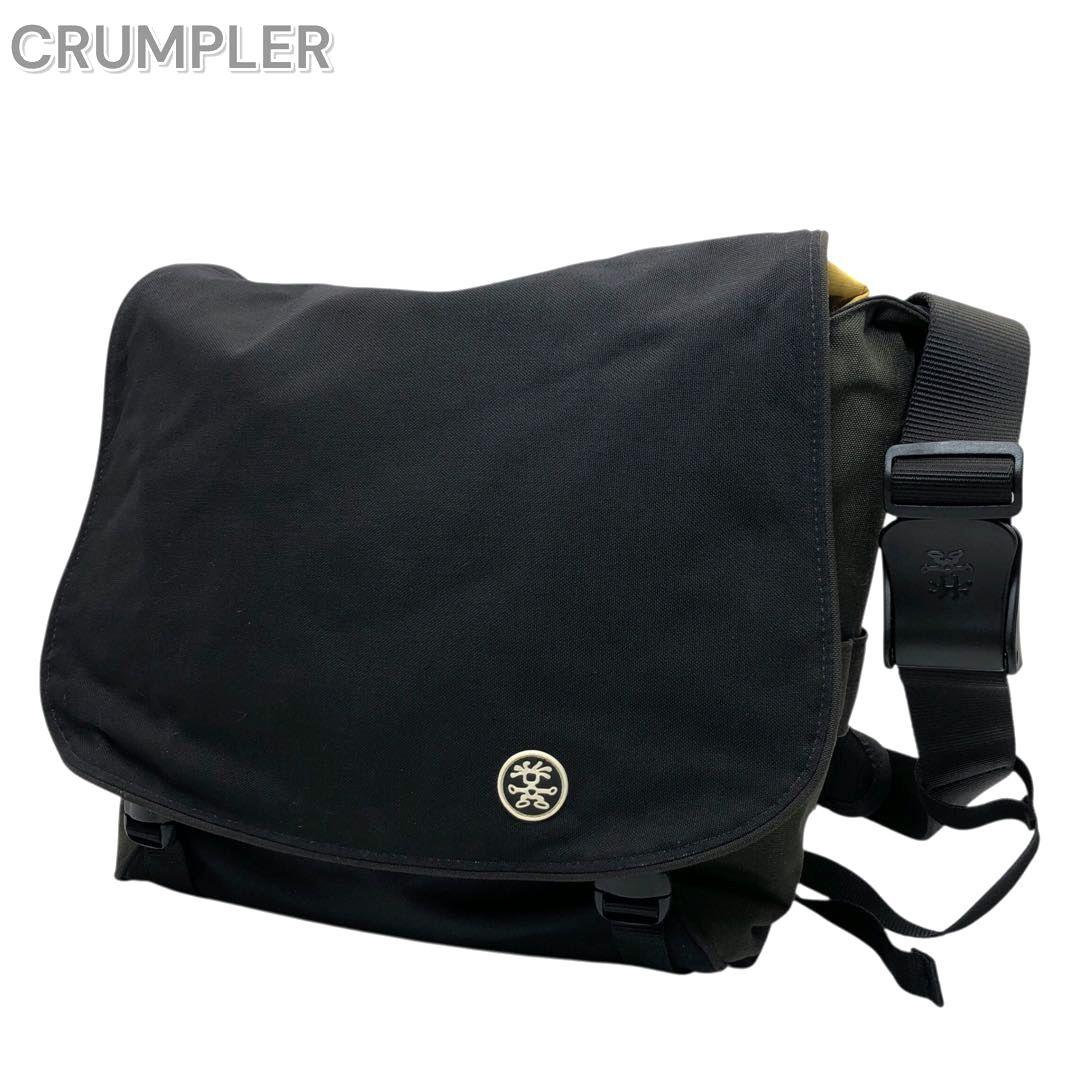 CRUMPLER クランプラー メッセンジャーバッグ 黒 大容量 斜め掛け ロゴ Crumpler◇耐久性・機能性抜群/メッセンジャーバッグ (CRUMPLER