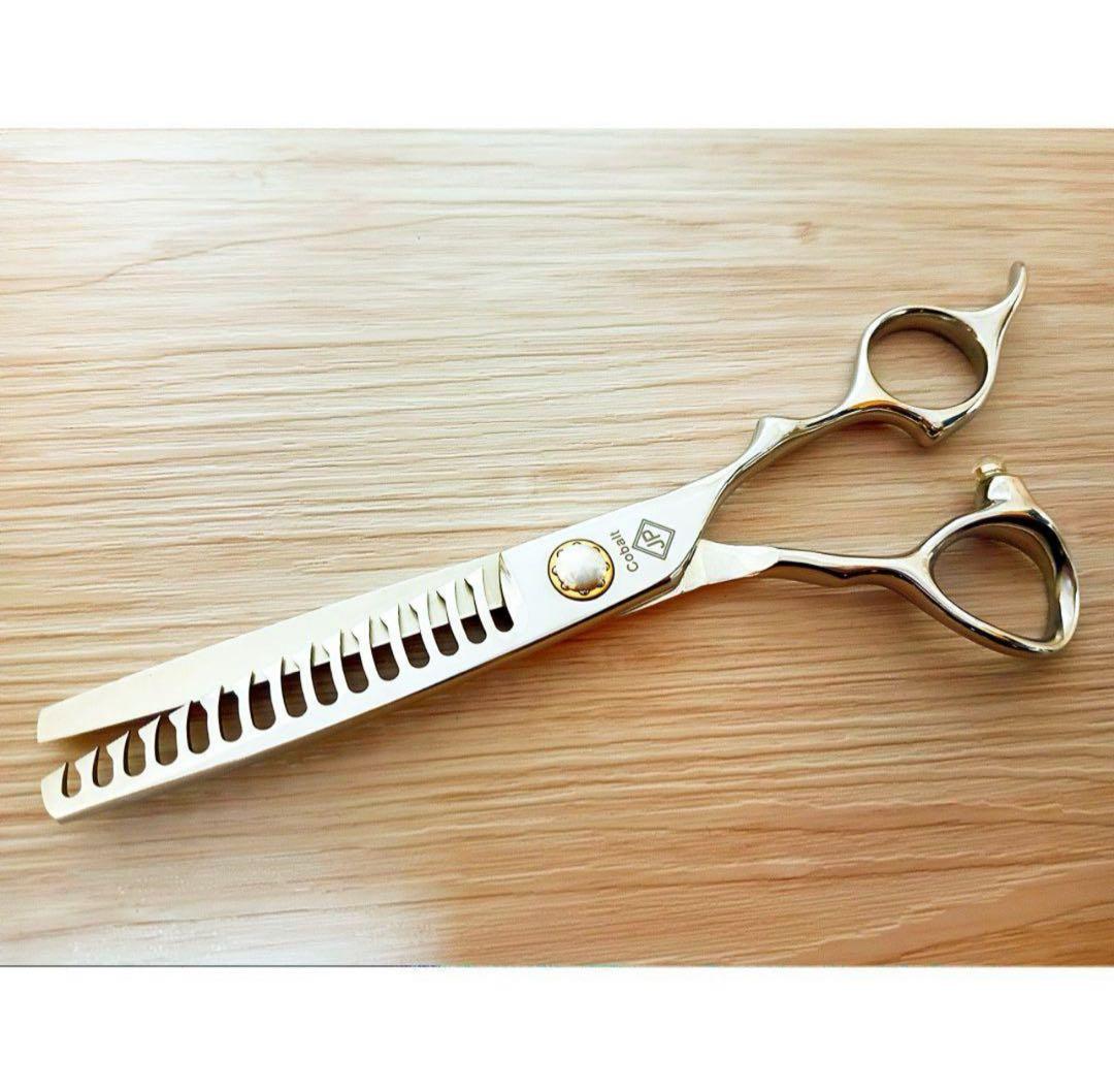 セニングシザー切れ味抜群プロ仕様✨美理容師スキバサミ&トリミングトリマーペット可
