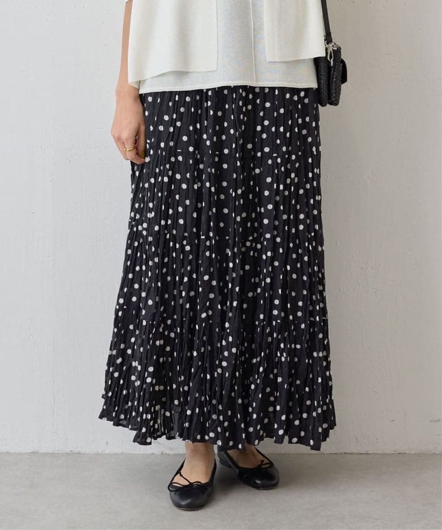 ビアズリー/BEARDSLEY リンクルドットスカート