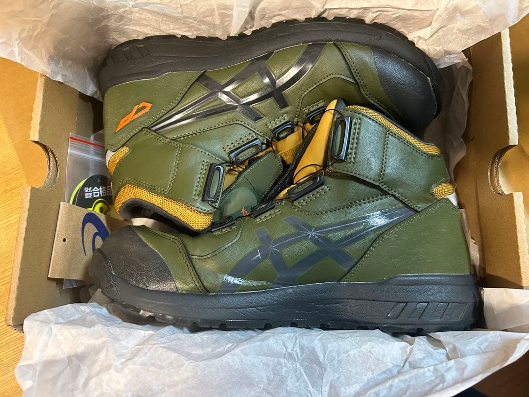 ASICS CP BOAシステム安全靴 オリーブグリーン