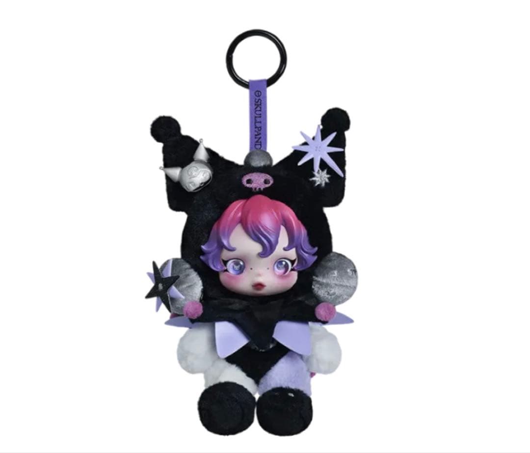 SKULLPANDA × KUROMI Plush ぬいぐるみペンダント クロミ