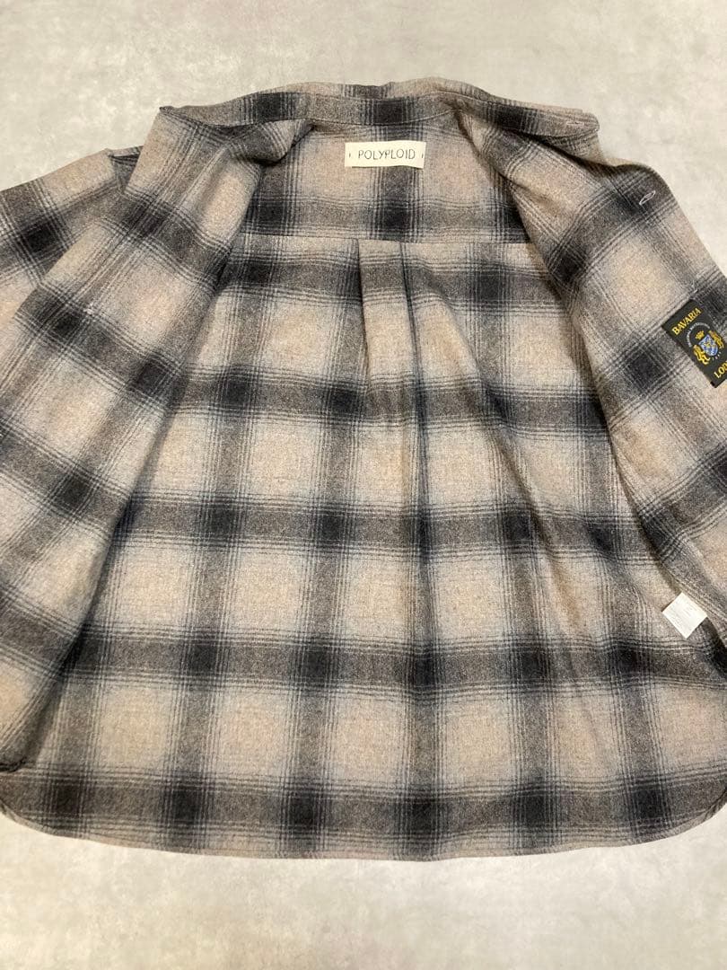 POLYPLOID ウールシャツジャケット シャドーチェック 24AW - メルカリ