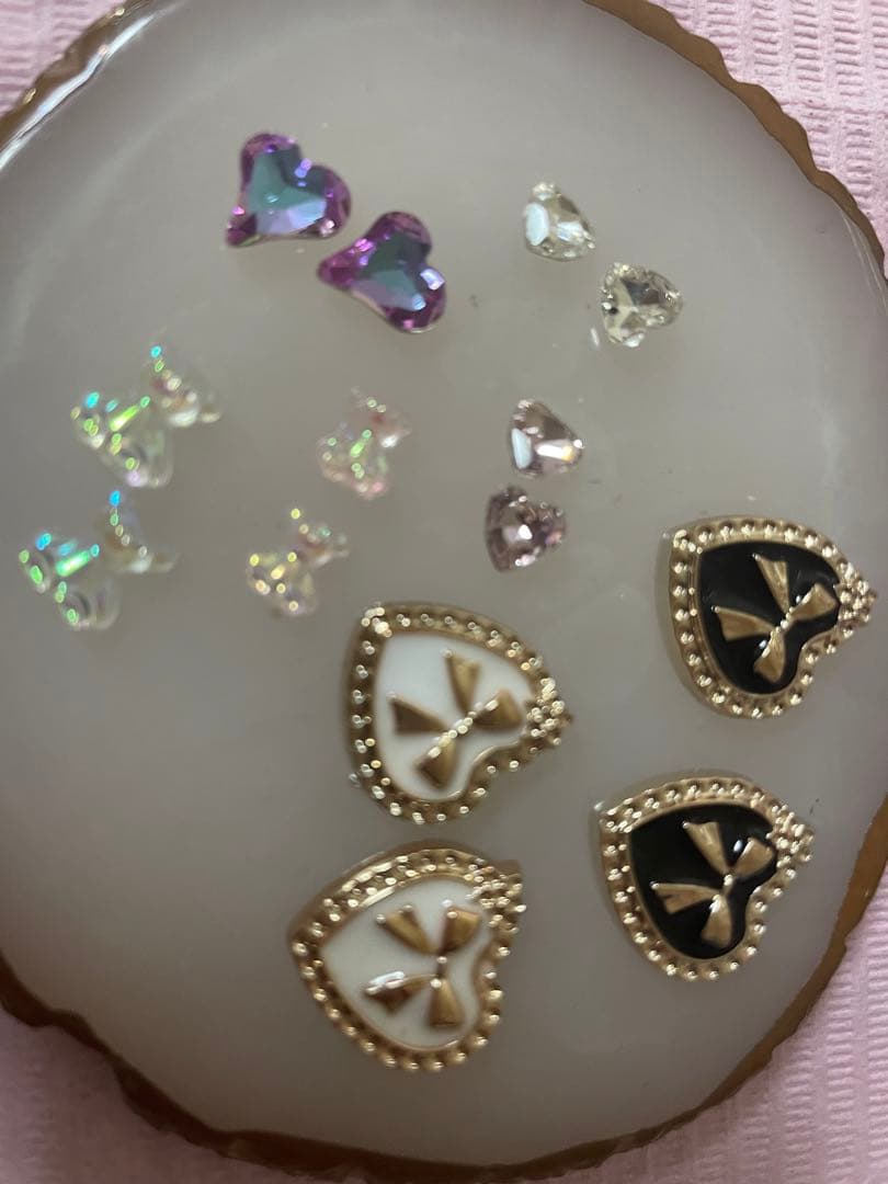 6→ネイルパーツ 14個 ハート クマ ストーン デコネイル ネイル用品 Amazon.co.jp: ネイルパーツ ハート 16個セット 3d 立体 ハート型