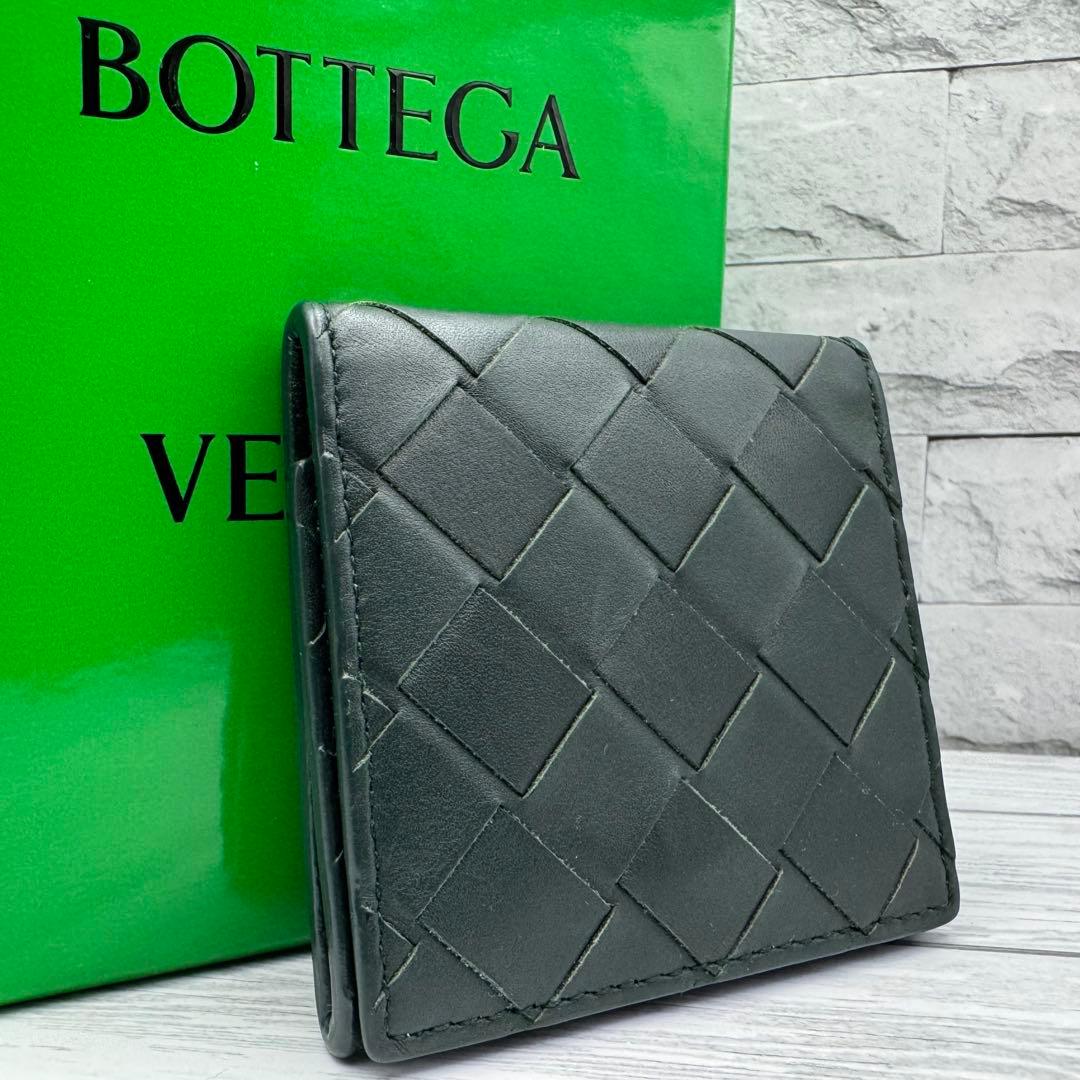 【美品】BOTTEGA VENETA　ケース　イントレチャート　グリーン